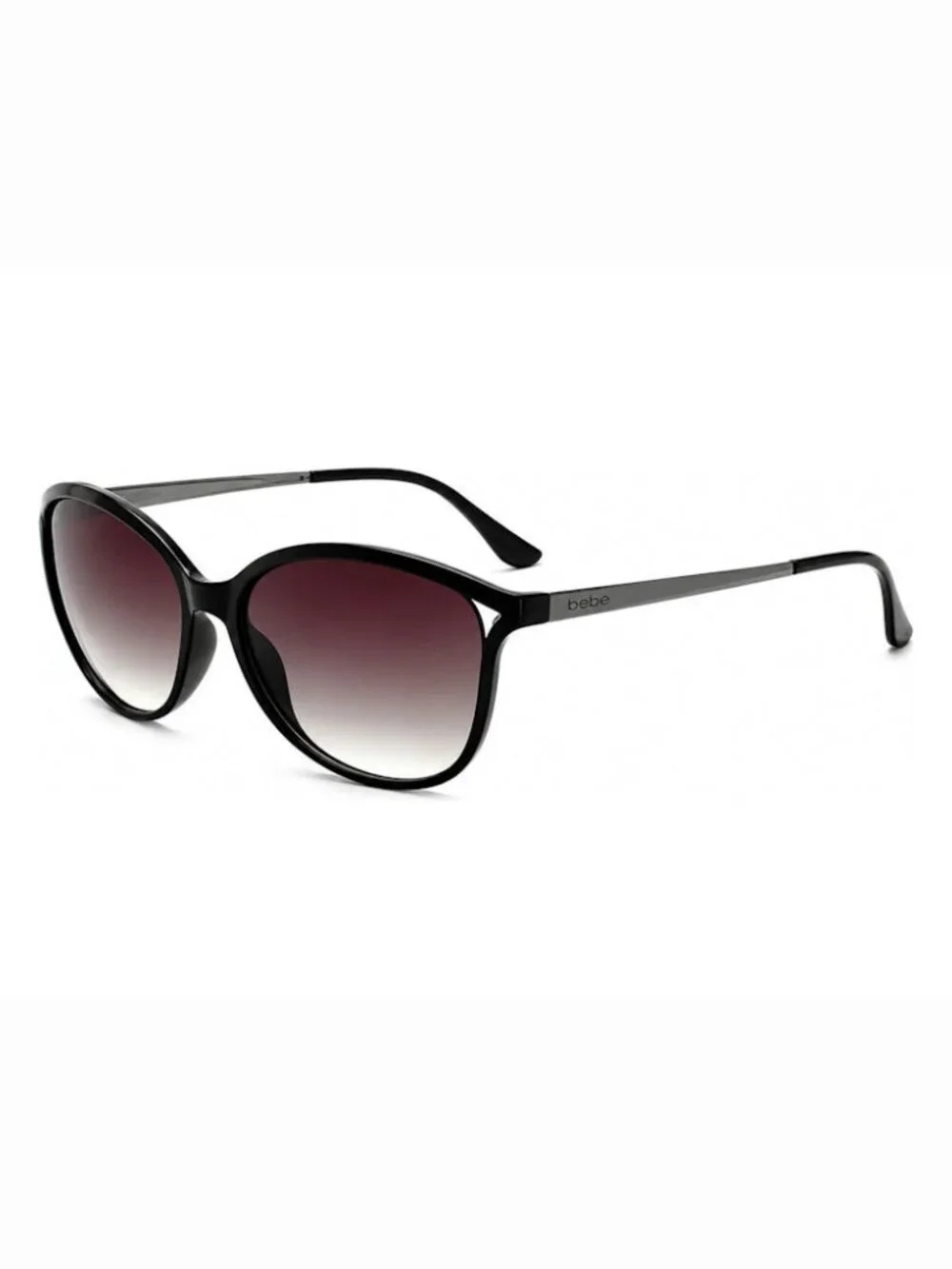 BEBE BBOP-1011CE-001 Women's Black Round Frame / Gray Gradient Lenses Sunglasses